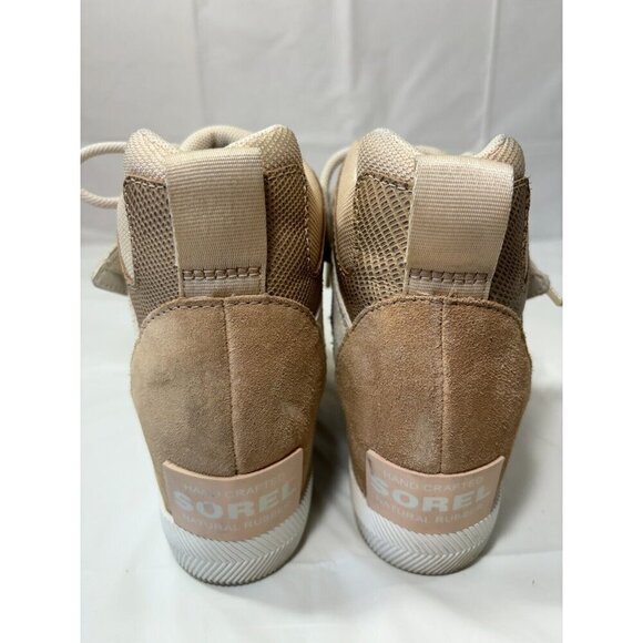 Sorel Out N About Suede Wedge Booties Nova Sand Women's Size 8.5 - Picture 4 of 13